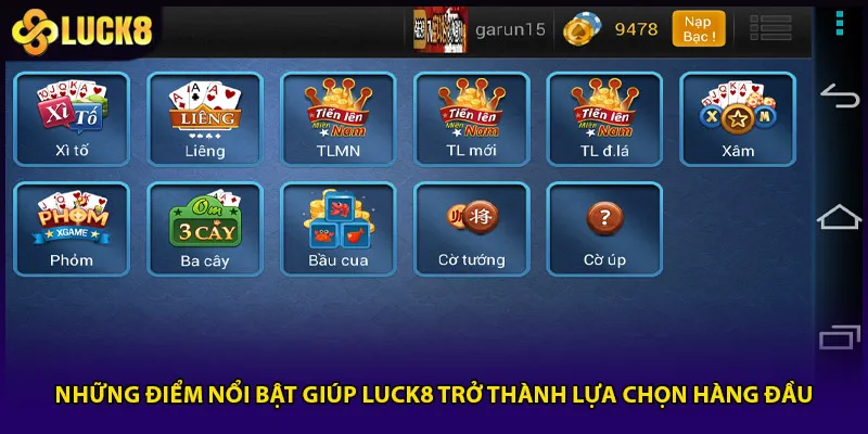 Game Bài Luck8 - Trải Nghiệm Giải Trí Đỉnh Cao Năm 2025 4 Những điểm nổi bật giúp Luck8 trở thành lựa chọn hàng đầu