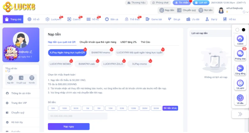 Luck8 23 nap tien luck8